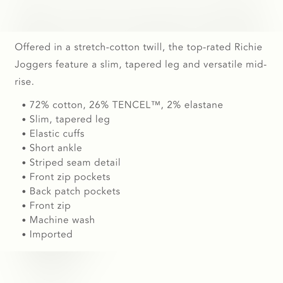 The Richie Slim Joggers By Anthropologie | Striped Seam, Elastic Cuff, White, 12 - Picture 6 of 16